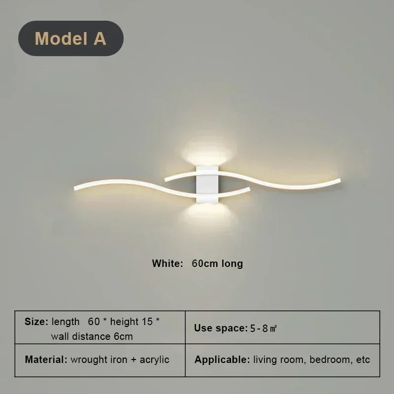 Moderne LED-Wandleuchte – Wandbeleuchtung für Wohnzimmer, Schlafzimmer und Flur – Stilvolle Innenraumbeleuchtung