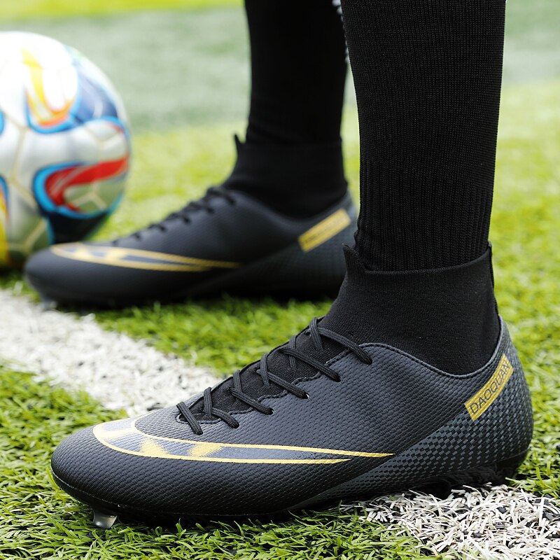 Turf Fußballschuhe Hohe Knöchel Futsal Männer Ag Tf Outdoor Atmungsaktive Fußball Stiefel Rutschfeste Trainer