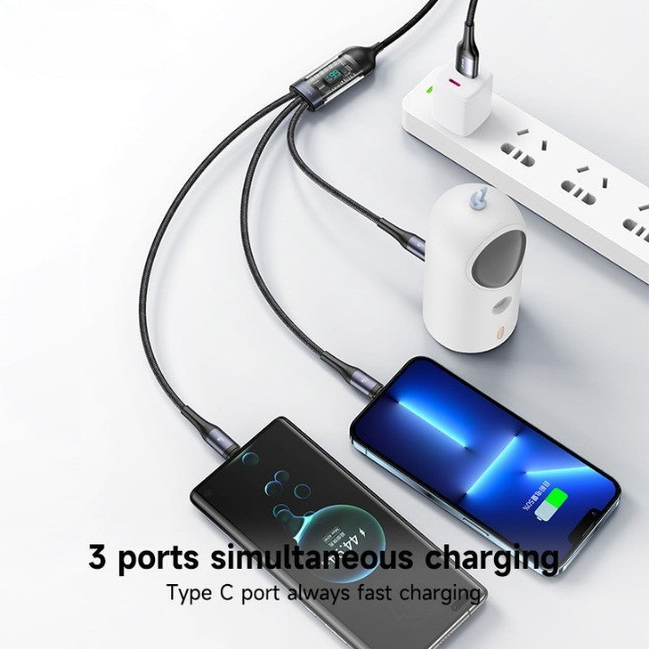 3in1 Digitalanzeige Schnellladung Universalkabel