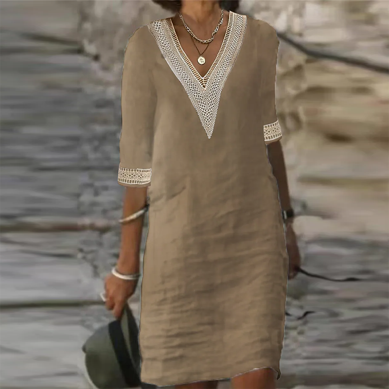Elegantes Leinen Sommerkleid