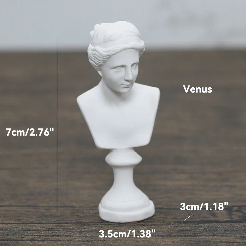 Griechische Mythologie Gott Göttin Held David Venus Mozart Büste Figurine Skulptur Statue Gips Skizze Übungsmodell Raumdekoration