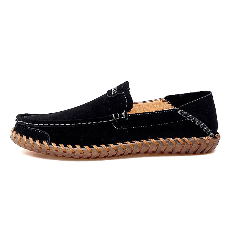 Goldene Setzlinge Freizeit Schuhe Herren Partystiefel Kuh Wildleder Leder Driving Flats Leichtgewicht Freizeit Sozial Mokassin