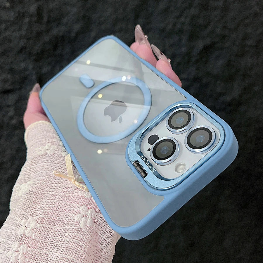 Sandsberg | Magnetische Magsafe Handyhülle Ständer Glaslinsenschutz Abdeckung