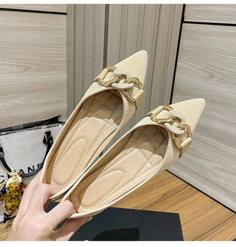 Flats für Frauen Einzelne Schuhe Büro Dame Frühling Sommer Weiche Boot