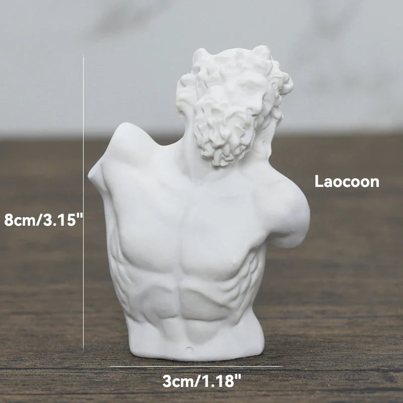 Griechische Mythologie Gott Göttin Held David Venus Mozart Büste Figurine Skulptur Statue Gips Skizze Übungsmodell Raumdekoration