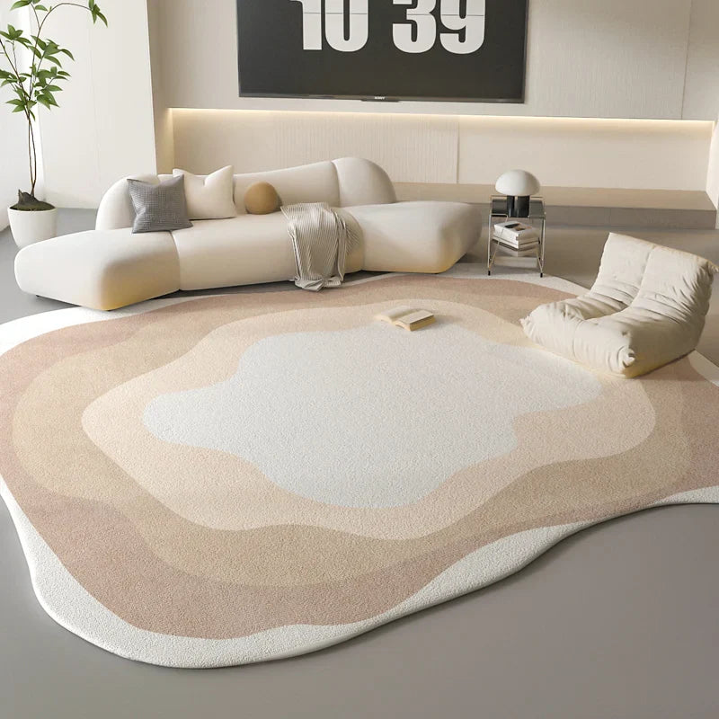Sandsberg | Sara Luxe Irregulärer Pink Fluffy Teppich – Weich und stilvoll für Schlafzimmer und Wohnzimmer