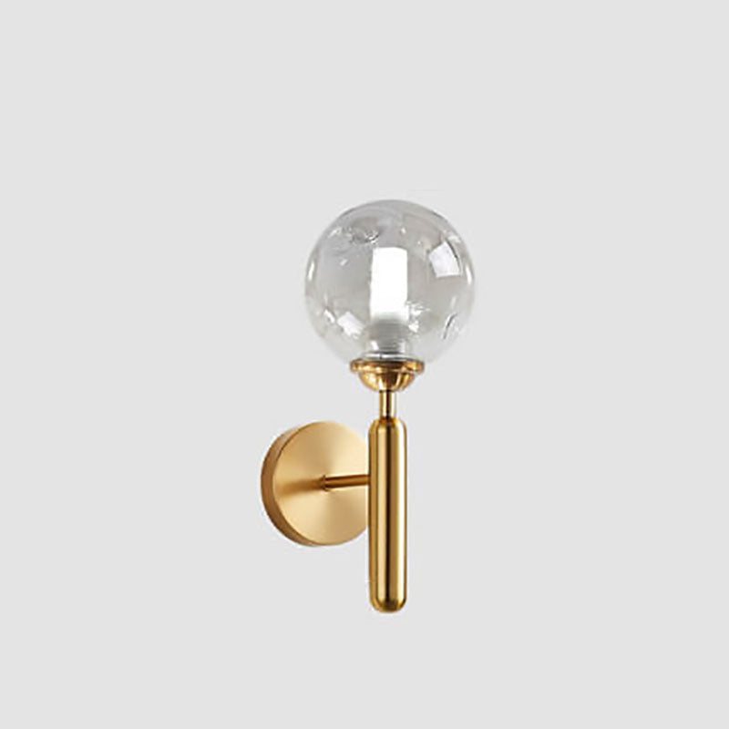 Modern einfache leichte Luxus Glas Kugel 1-Licht Wand Leuchte Lampe
