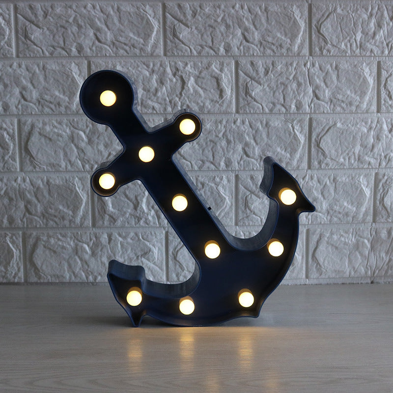 Skandinavische moderne Boot Anker ABS Batterie LED Wandleuchte Lampe