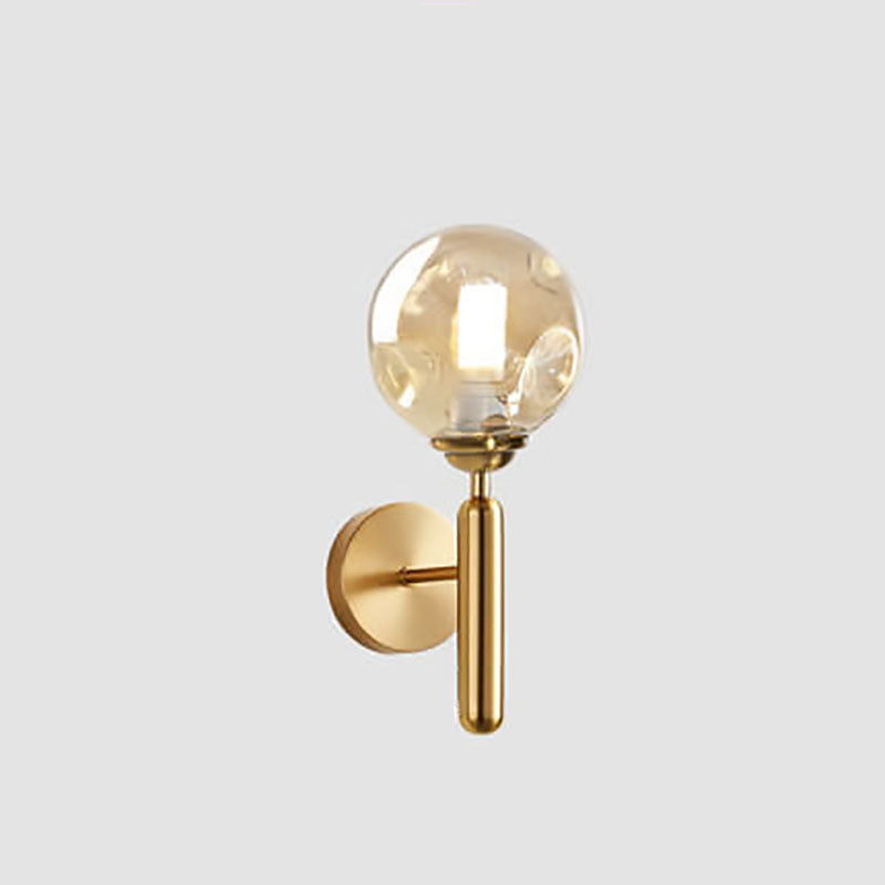 Modern einfache leichte Luxus Glas Kugel 1-Licht Wand Leuchte Lampe