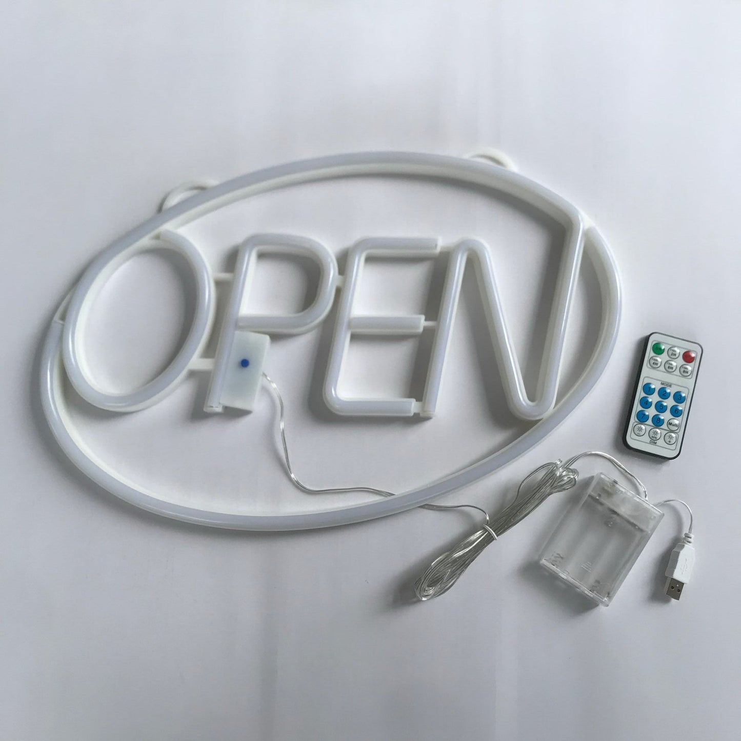 Moderne Art Deco wasserdichte PS OPEN LED Außen hängende Neon Wand sconce Lampe für Esszimmer