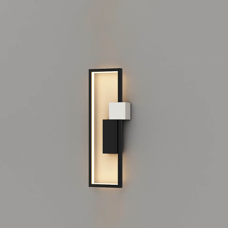 Minimalistische kreative quadratische Rahmen Eisen Silikon LED Wandleuchte