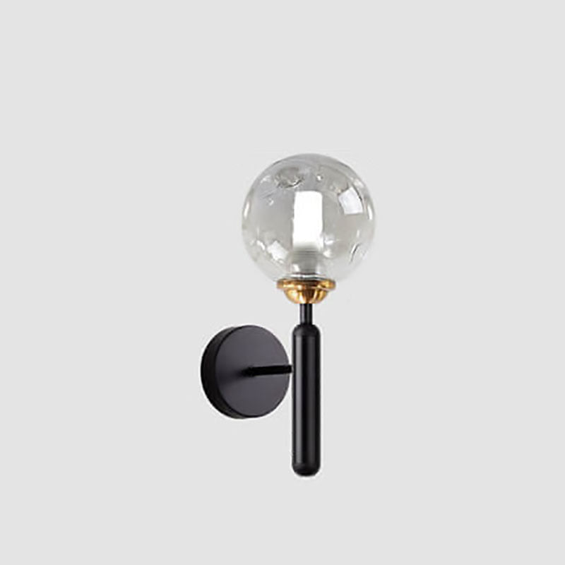 Modern einfache leichte Luxus Glas Kugel 1-Licht Wand Leuchte Lampe