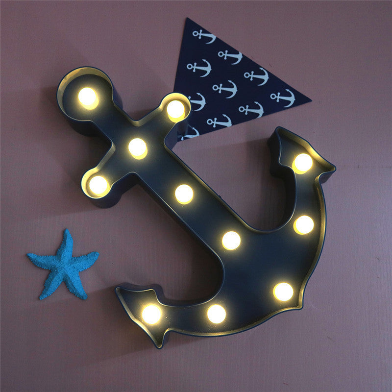 Skandinavische moderne Boot Anker ABS Batterie LED Wandleuchte Lampe