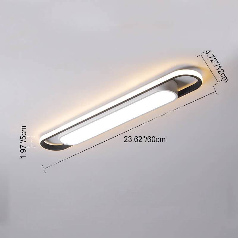 nordische geometrische rechteckige akrylpulver beschichtete LED-Deckenleuchte
