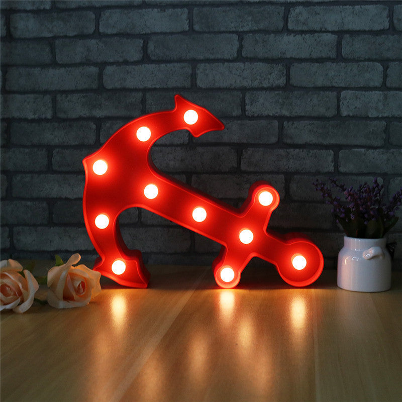 Skandinavische moderne Boot Anker ABS Batterie LED Wandleuchte Lampe