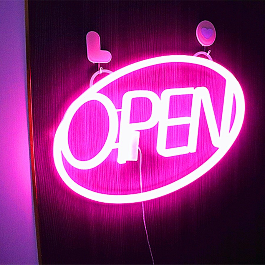 Moderne Art Deco wasserdichte PS OPEN LED Außen hängende Neon Wand sconce Lampe für Esszimmer