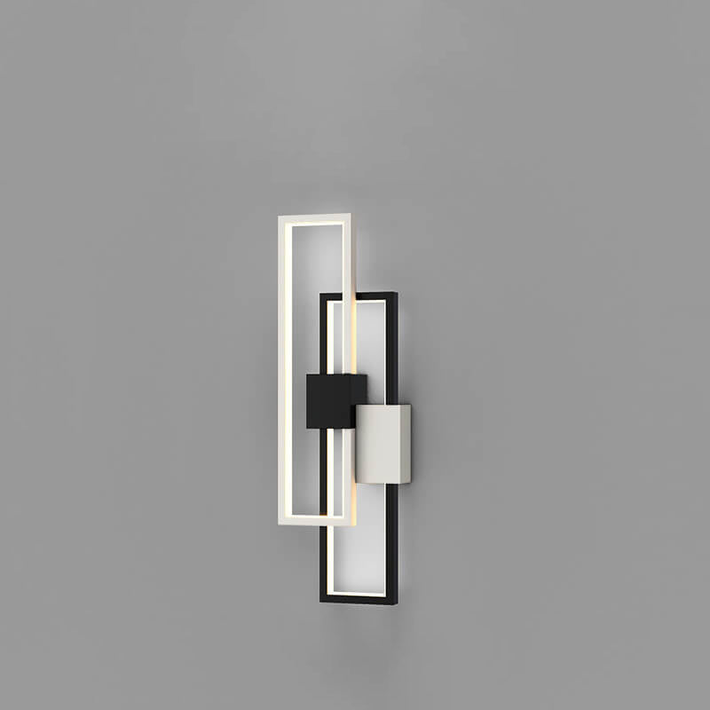 Minimalistische kreative quadratische Rahmen Eisen Silikon LED Wandleuchte