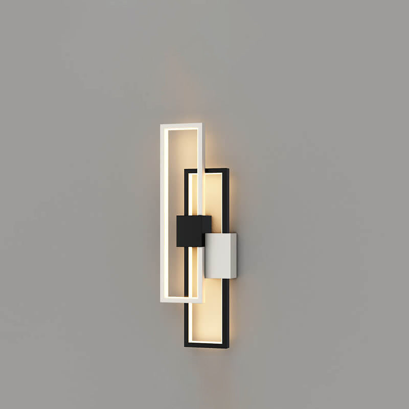 Minimalistische kreative quadratische Rahmen Eisen Silikon LED Wandleuchte