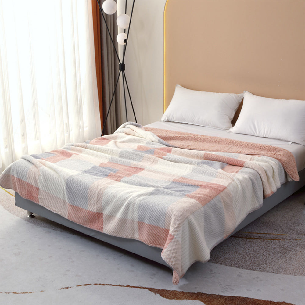 Bohemian Print Mikrofaser Doppel-Layer Sherpa Fleece Decke