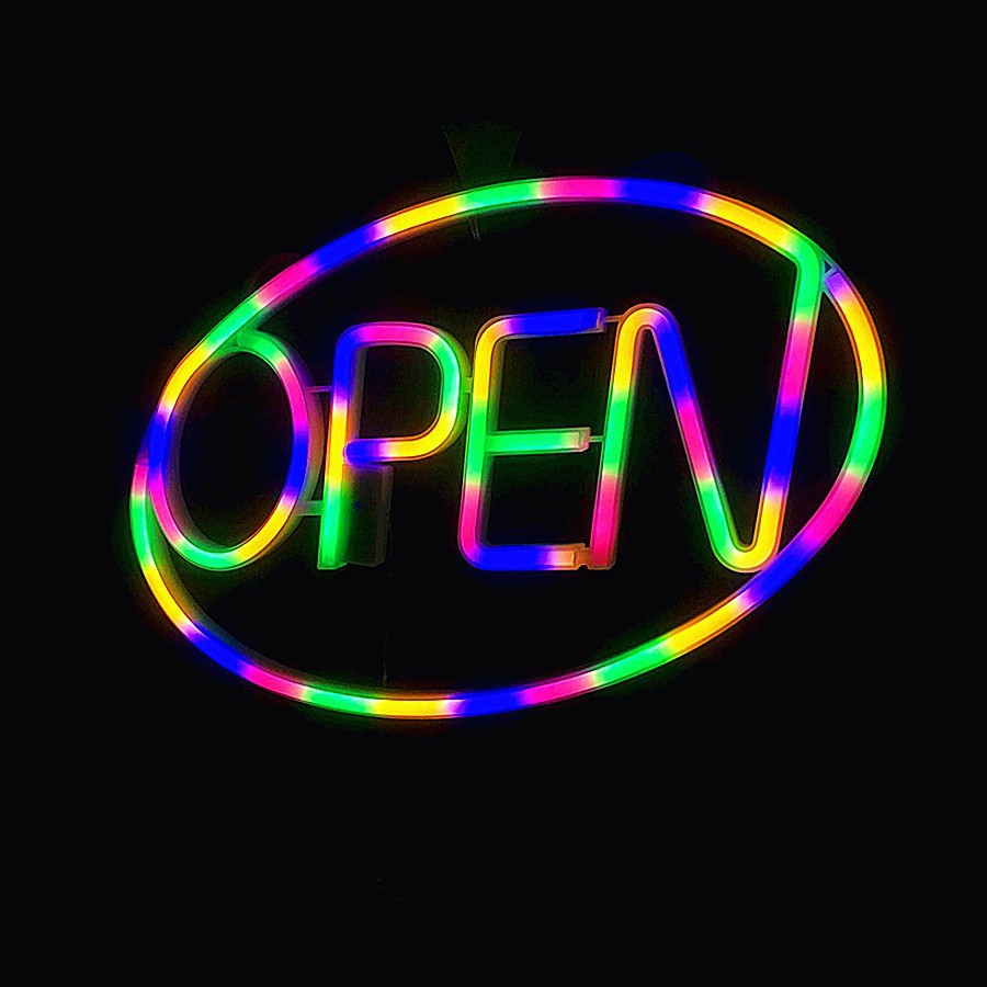 Moderne Art Deco wasserdichte PS OPEN LED Außen hängende Neon Wand sconce Lampe für Esszimmer