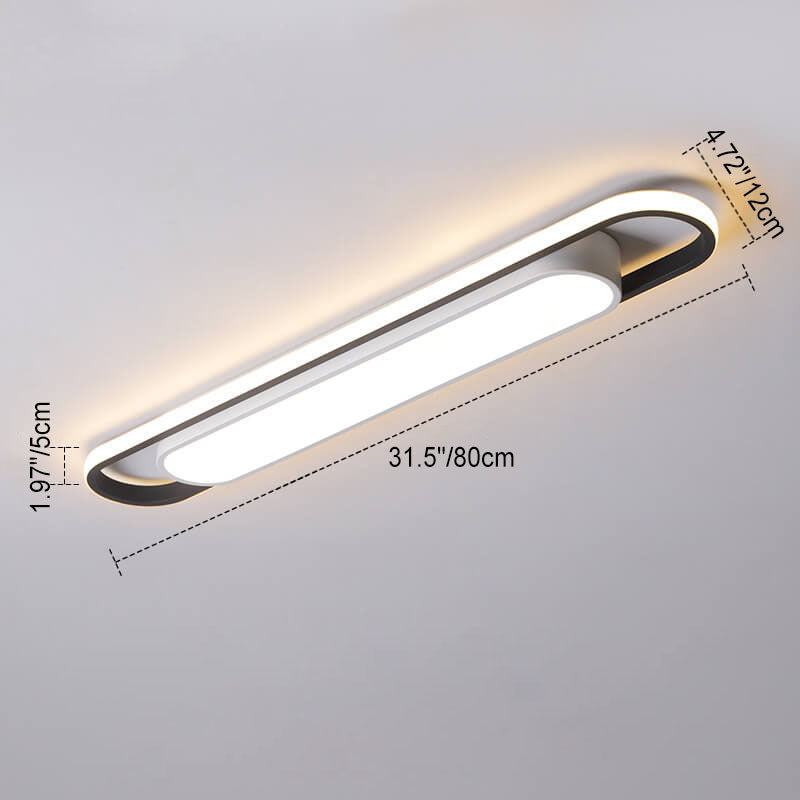 nordische geometrische rechteckige akrylpulver beschichtete LED-Deckenleuchte