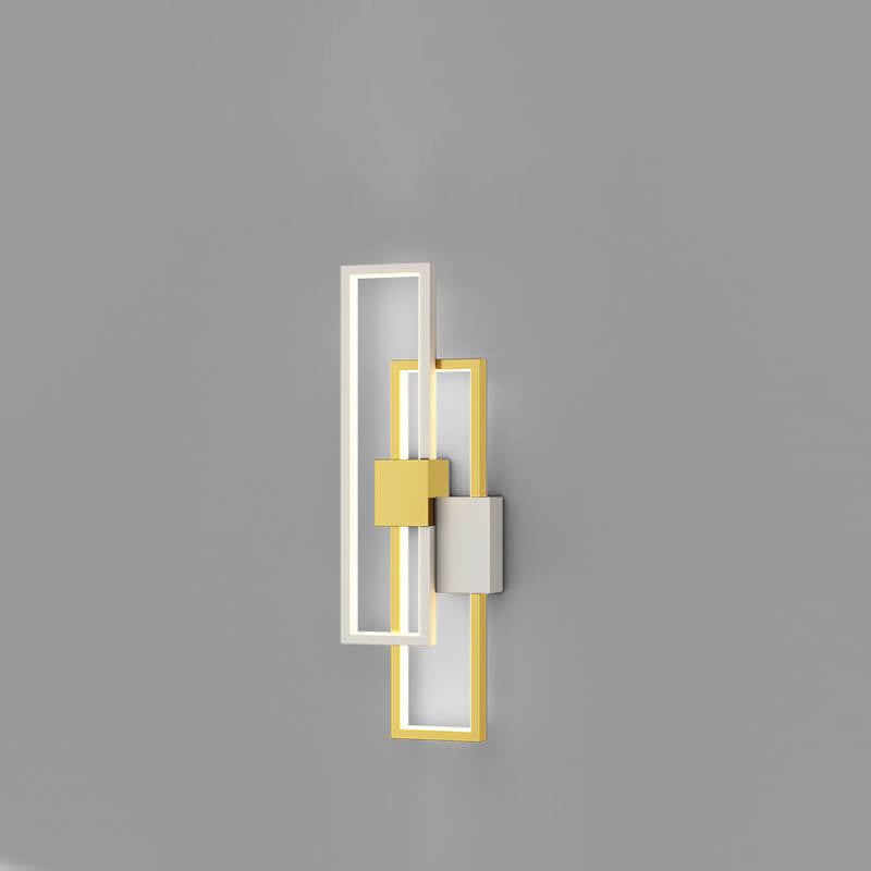 Minimalistische kreative quadratische Rahmen Eisen Silikon LED Wandleuchte