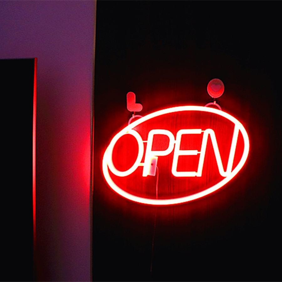 Moderne Art Deco wasserdichte PS OPEN LED Außen hängende Neon Wand sconce Lampe für Esszimmer