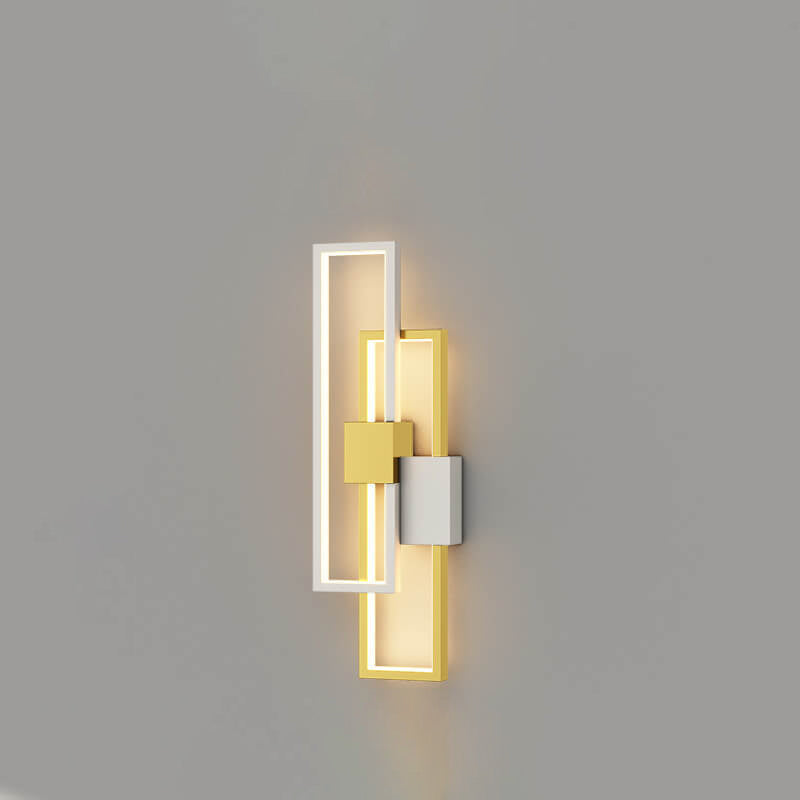 Minimalistische kreative quadratische Rahmen Eisen Silikon LED Wandleuchte
