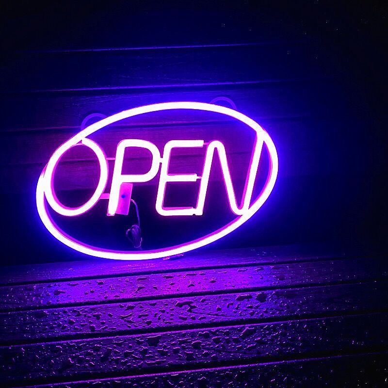 Moderne Art Deco wasserdichte PS OPEN LED Außen hängende Neon Wand sconce Lampe für Esszimmer