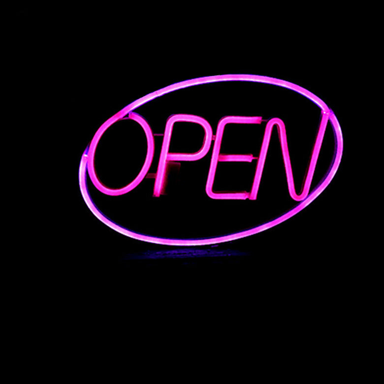 Moderne Art Deco wasserdichte PS OPEN LED Außen hängende Neon Wand sconce Lampe für Esszimmer