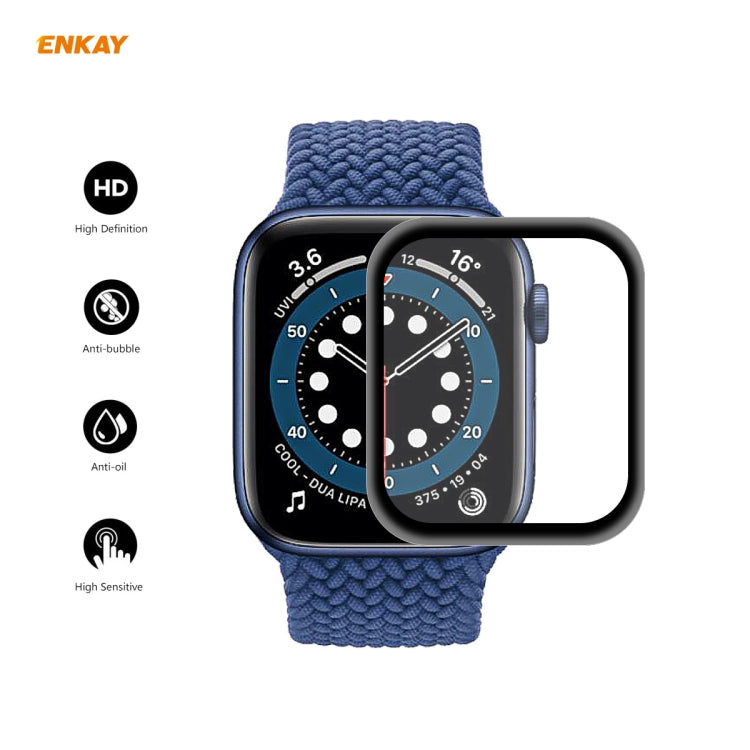 Sandsberg | 5 PCS für Apple Watch Series 6/5/4/SE 44mm ENKAY Hat-Prince 3D Full Screen PET Curved Hot Bending HD Bildschirm-Schutzfolie (Schwarz)