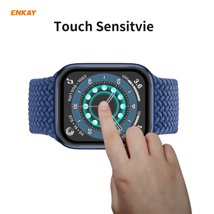 Sandsberg | 5 PCS für Apple Watch Series 6/5/4/SE 44mm ENKAY Hat-Prince 3D Full Screen PET Curved Hot Bending HD Bildschirm-Schutzfolie (Schwarz)