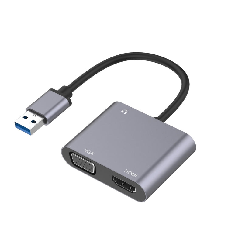 Sandsberg | 3 in 1 USB zu HDMI / VGA / Audio HUB Adapter