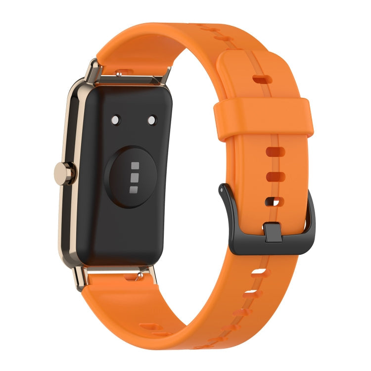Sandsberg | Für Huawei Watch Fit mini Solide Silikon Armband (Orange)