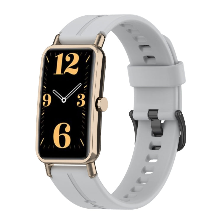 Sandsberg | Für Huawei Watch Fit mini Solides Silikon-Uhrenarmband (Grau)