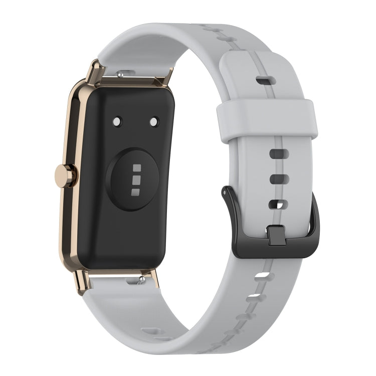 Sandsberg | Für Huawei Watch Fit mini Solides Silikon-Uhrenarmband (Grau)