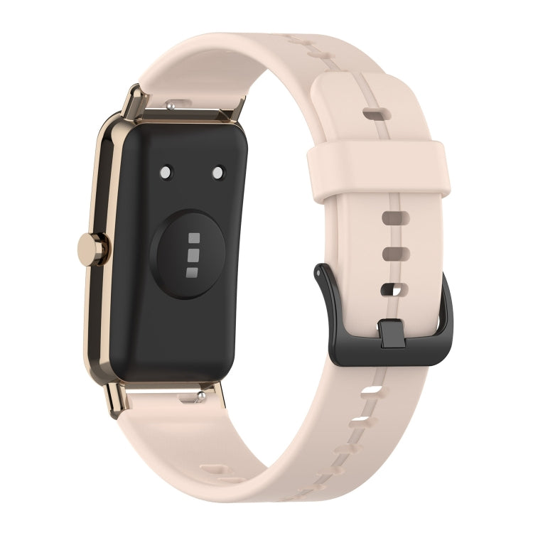 Sandsberg | Für Huawei Watch Fit mini Solides Silikon-Uhrenarmband (Pink)