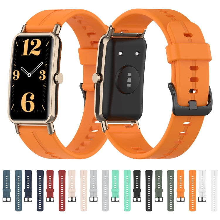 Sandsberg | Für Huawei Watch Fit mini Solides Silikon-Uhrenarmband (Grau)