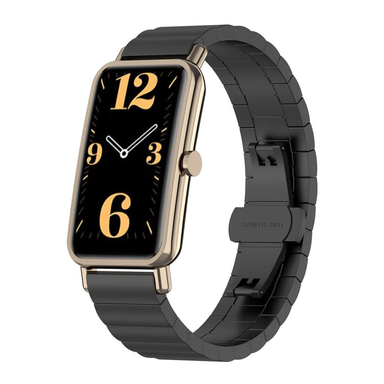 Sandsberg | Für Huawei Fit Mini Ein Perlen Metallstahl Armband (Schwarz)