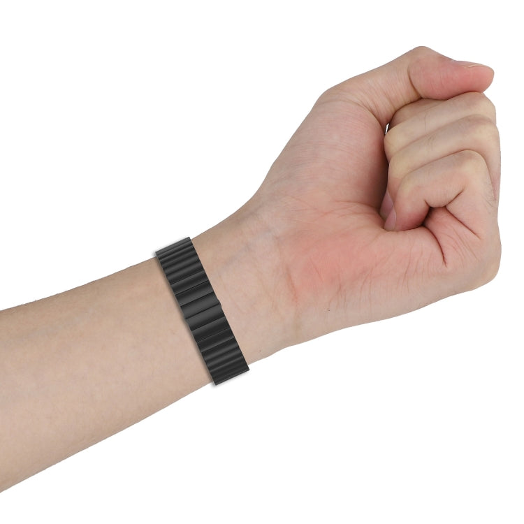 Sandsberg | Für Huawei Fit Mini Ein Perlen Metallstahl Armband (Schwarz)
