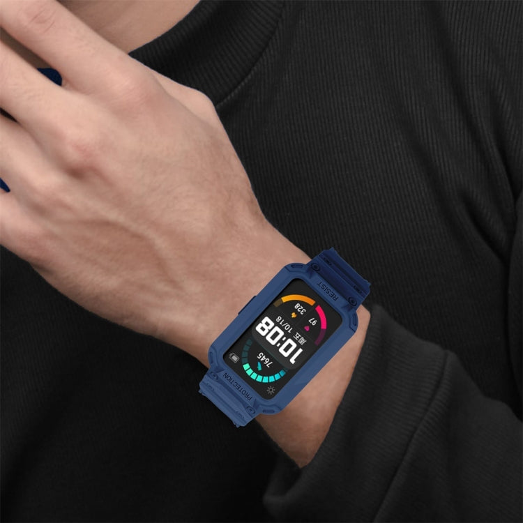 Sandsberg | Für Huawei Watch Fit 2020 / Honor Watch ES 2020 JSM Integriertes TPU Verstellbares Elastisches Armband (Armeegrün)