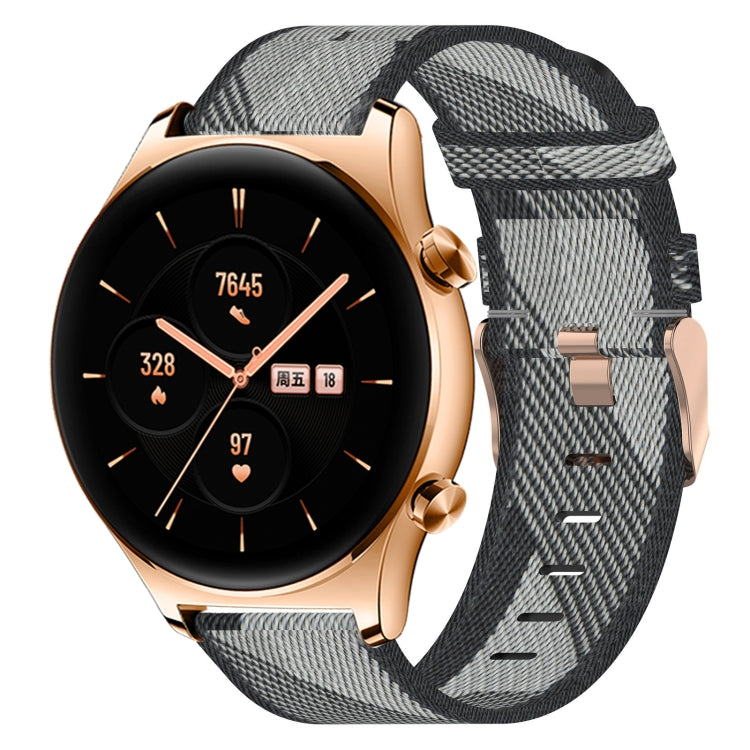 Sandsberg | Für Honor Uhr GS 3 22mm Nylon gewobenes Armband (Grau)