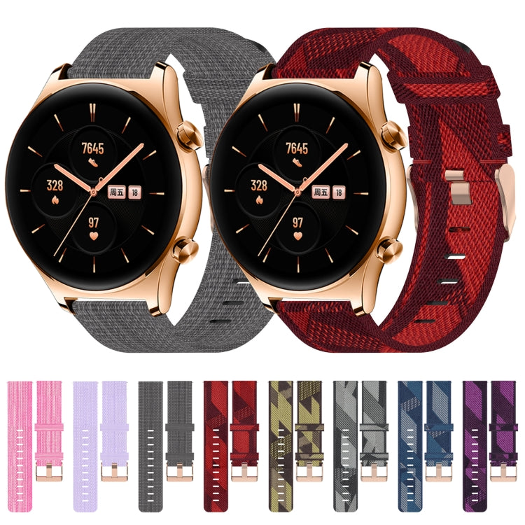 Sandsberg | Für Honor Uhr GS 3 22mm Nylon gewobenes Armband (Grau)