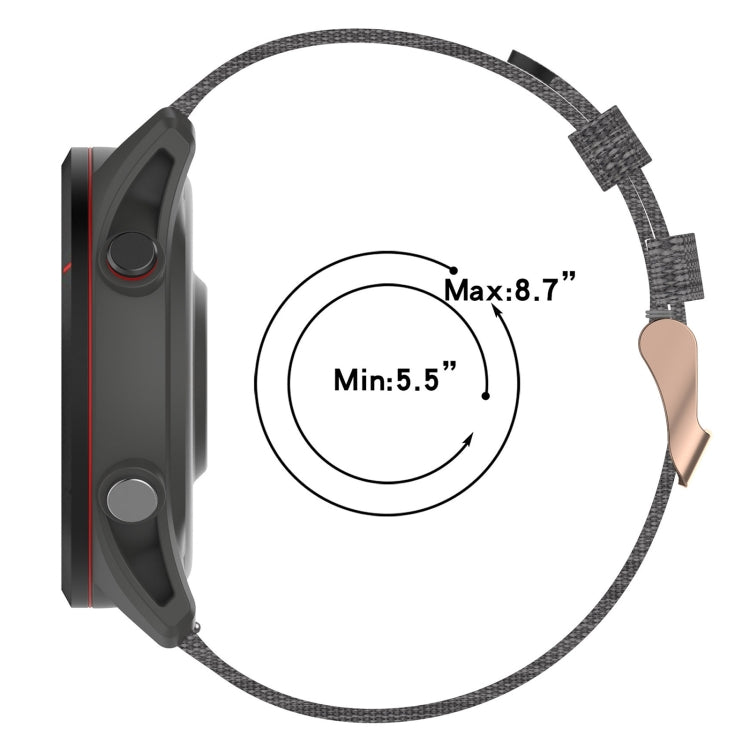 Sandsberg | Für Honor Uhr GS 3 22mm Nylon gewobenes Armband (Grau)