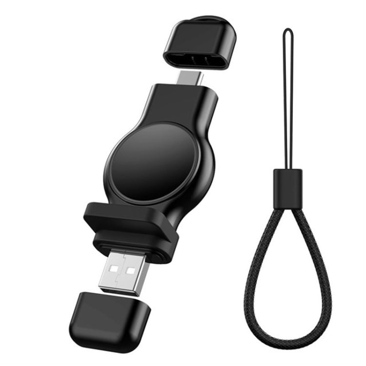 Sandsberg | A05 2 in 1 Typ C / USB-C zu USB-A Magnetischer Quick Wireless Charger für Apple Watch