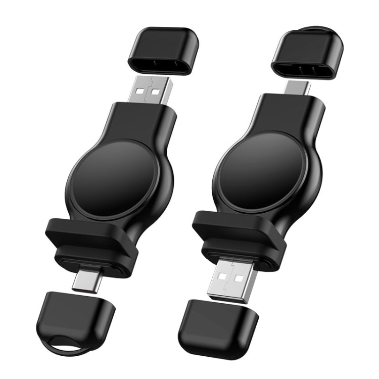 Sandsberg | A05 2 in 1 Typ C / USB-C zu USB-A Magnetischer Quick Wireless Charger für Apple Watch