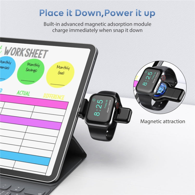 Sandsberg | A05 2 in 1 Typ C / USB-C zu USB-A Magnetischer Quick Wireless Charger für Apple Watch
