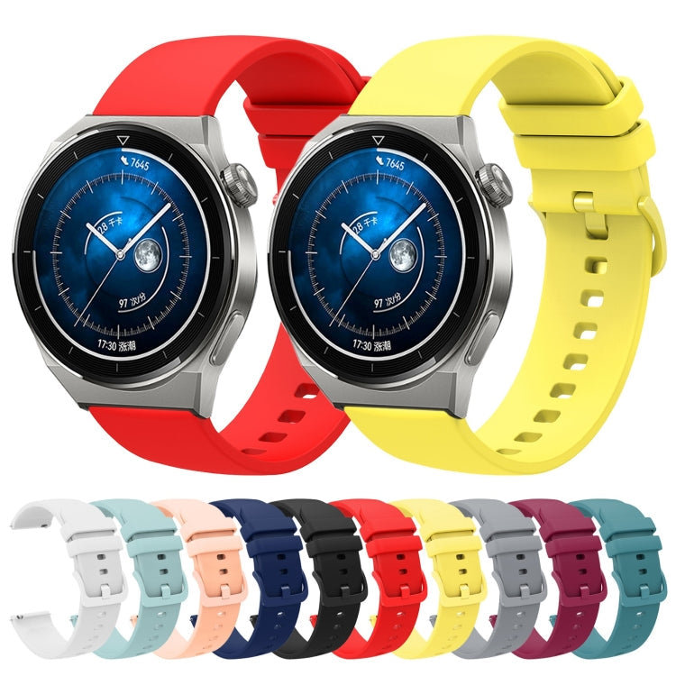 Sandsberg | Für Huawei Watch GT3 Pro 43mm 20mm Einfarbiger Weicher Silikon-Uhrenarmband (Schwarz)
