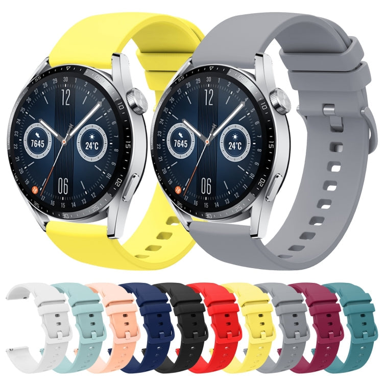 Sandsberg | Für Huawei Watch GT3 42mm 20mm Einfarbiger Weicher Silikon-Uhrenarmband (Kieferngrün)