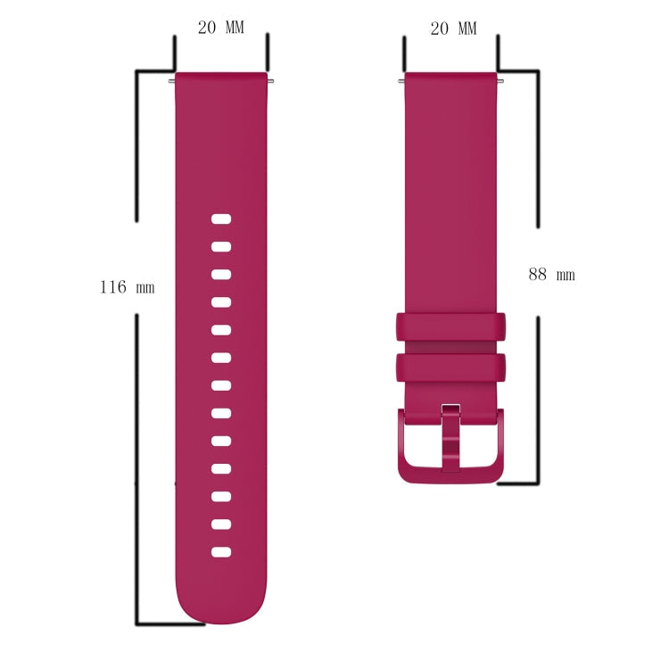 Sandsberg | Für Huawei Watch GT3 42mm 20mm Einfarbiger Weicher Silikon-Uhrenarmband (Kieferngrün)